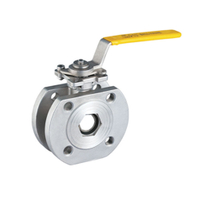 Stainless Steel Wafer Type Reduce Port Floating Ball Valve with ISO5211 High Mounting Pad