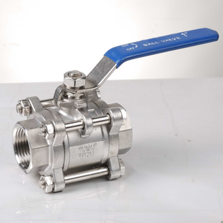 Split Body 3 Piece Stainless Steel Floating Screwed Ball Valves
