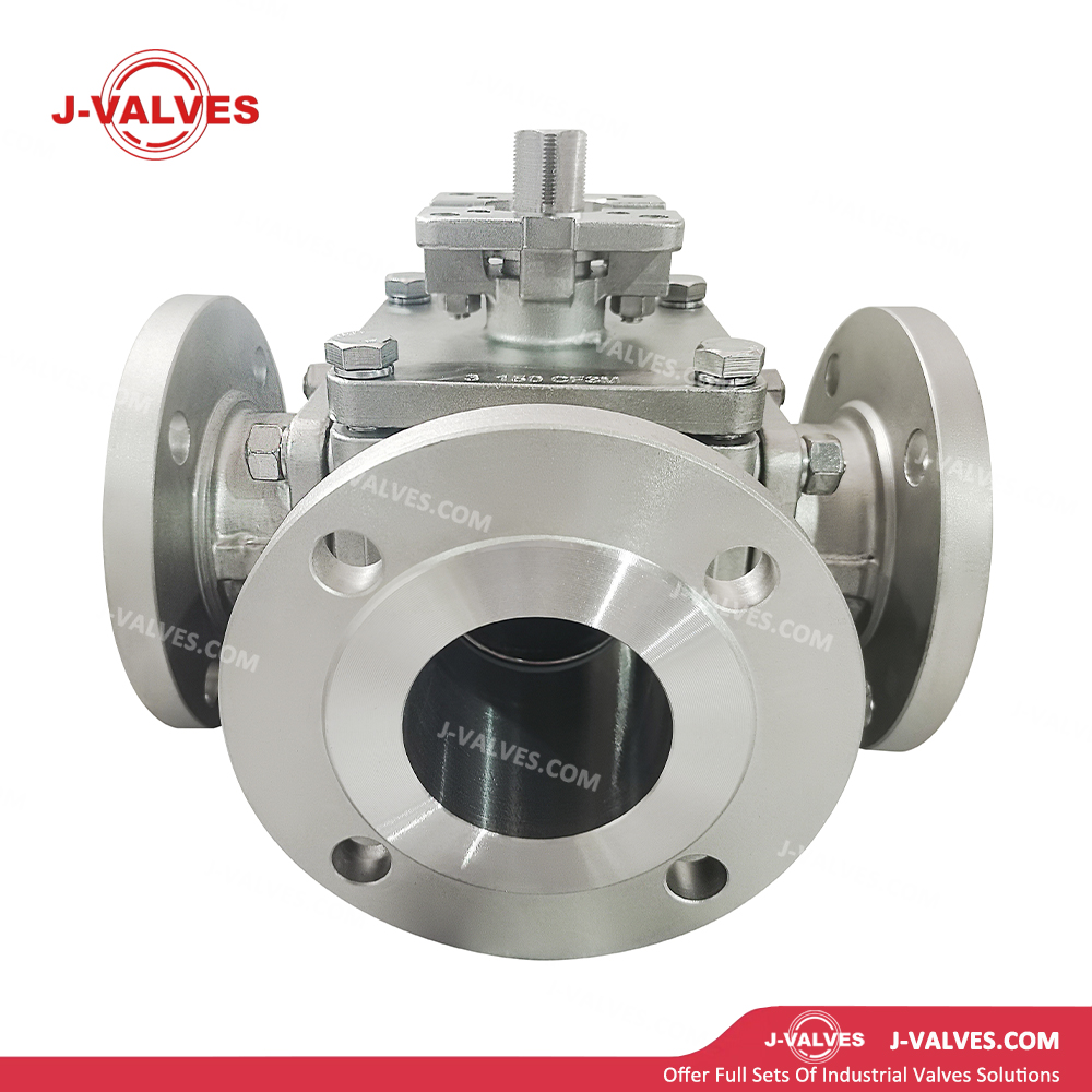 Three Way Flanged Floating Ball Valve