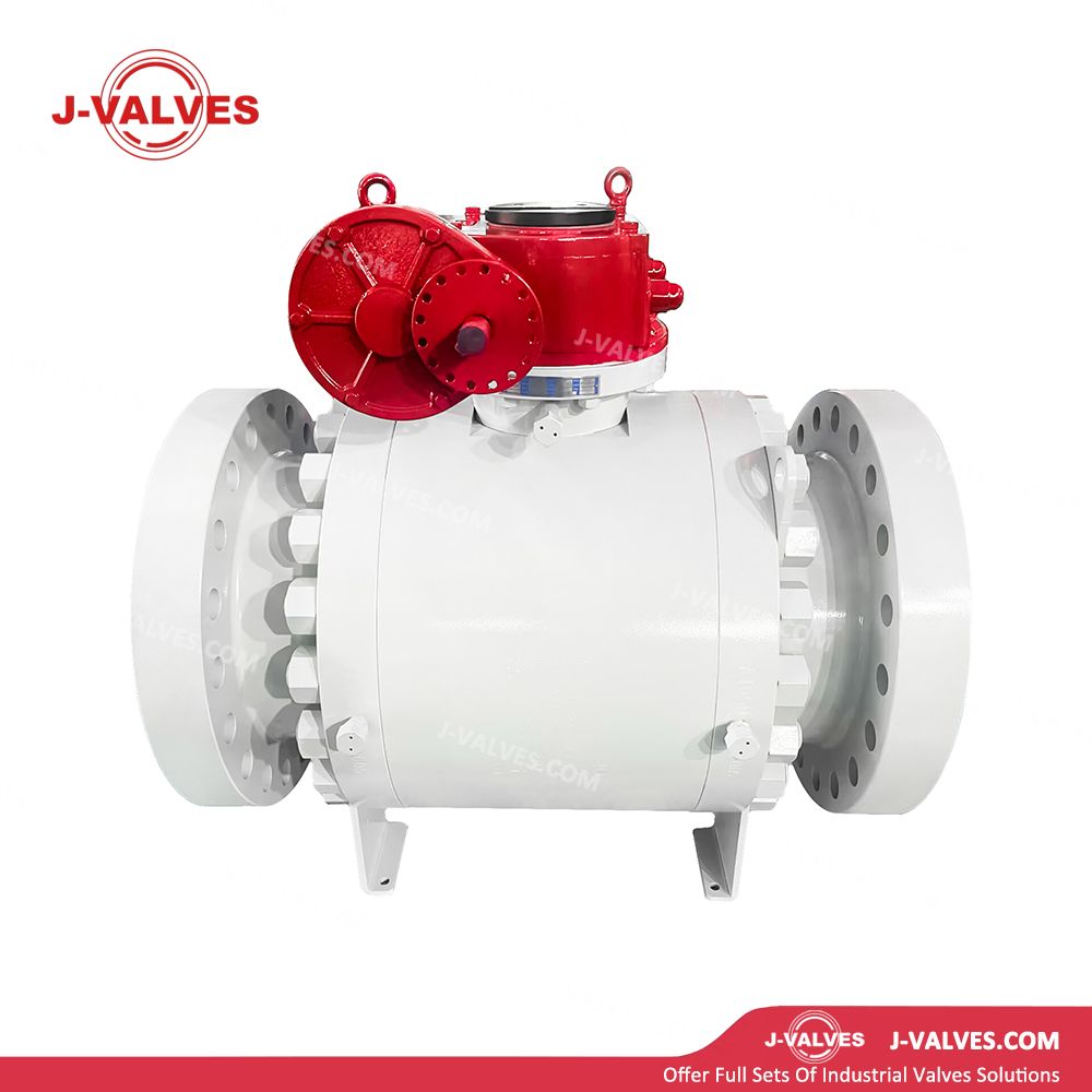 3PC Flanged Trunnion Mounted Ball Valve With Turbine
