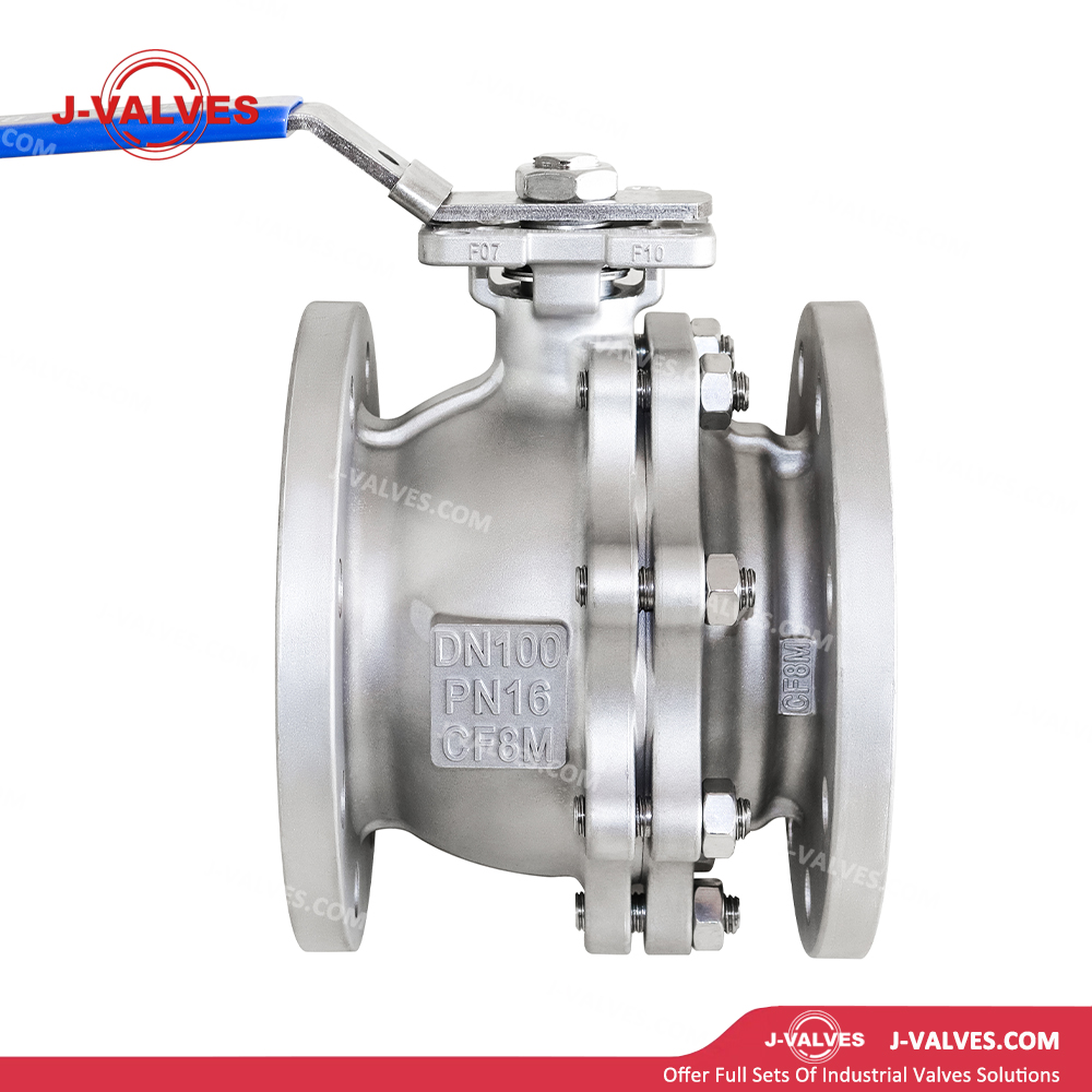 DN100 PN16 CF8M Two Piece Floating Ball Valve