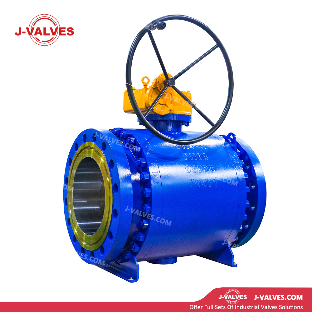 DN400 PN63 3 Piece Low Alloy Steel Trunnion Mounted Ball Valve