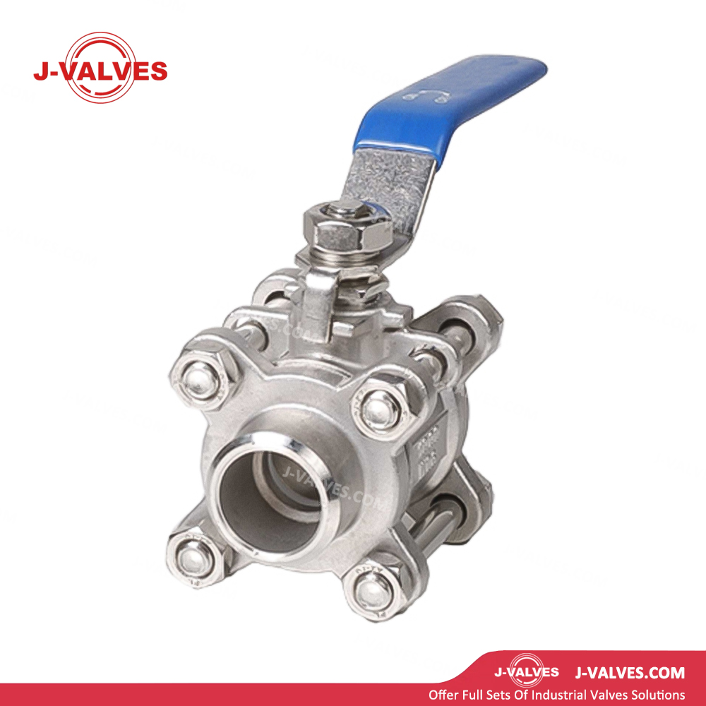 Stainless Steel Three-Piece Butt Weld Ball Valve, Full Port, 1000 PSI WOG